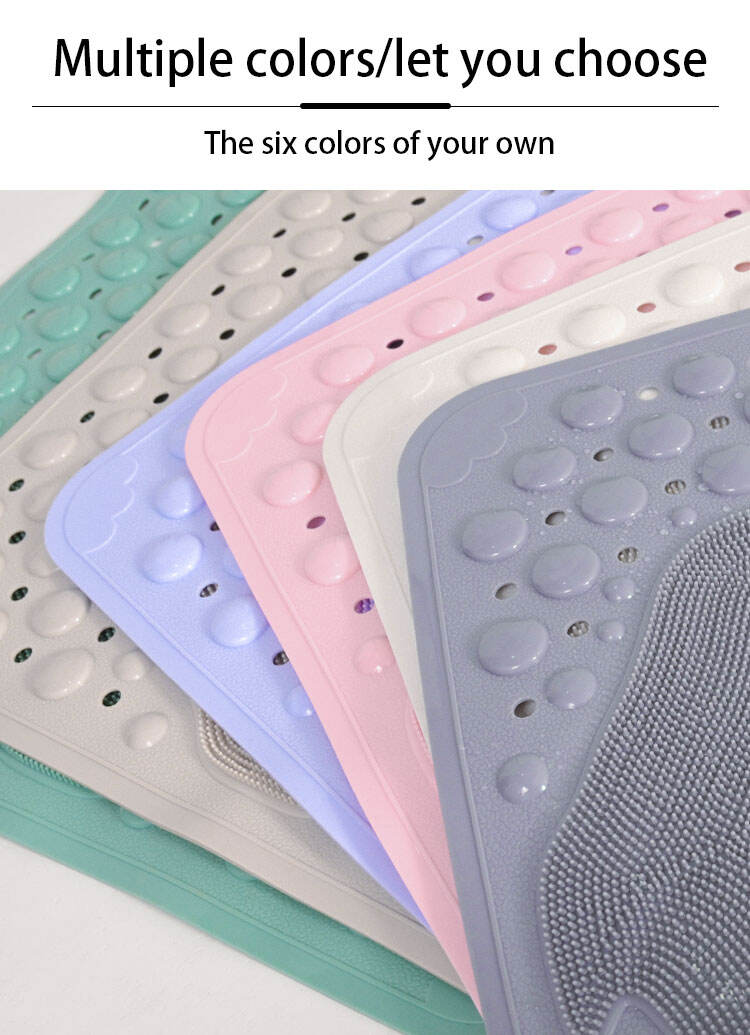 Anti-slip Bath Mat Non Toxic Shower Mats Machine Washable Bathtub Mat with Suction Cups and Drainage Holes details