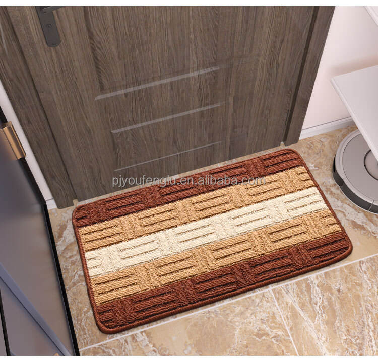 2023 YFL New Design floor mat anti slip mat carpet Home Front Door mat TPR Rubber Outdoor Coir Doormat manufacture