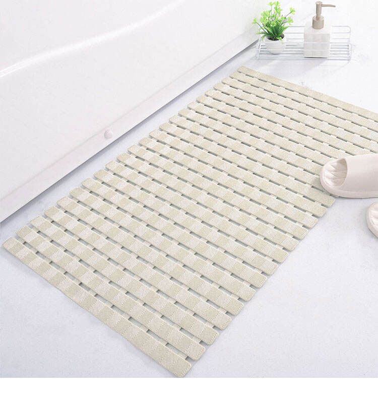 YFL Rectangle Shape High Quality Fashion Waterproof Non Slip PVC Bath Tub Suction Cups Square Shower Mat supplier