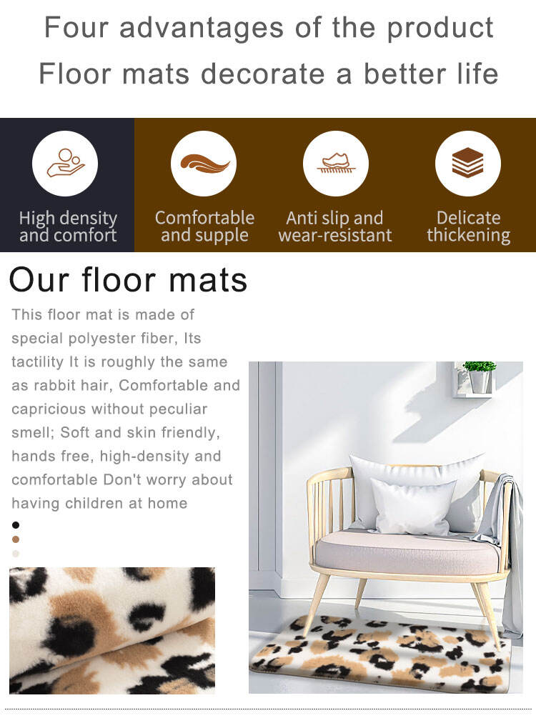 Customised Mat Comfortably Super Absorbent Floor Mat living room TPR Bottom fluffy Anti-Slip Area Bath Mat Faux Fur carpets rugs factory