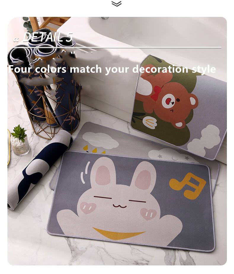 Cartoon living room rugs Environmental Protection Non Slip Bathroom Mat Bedroom Mat factory