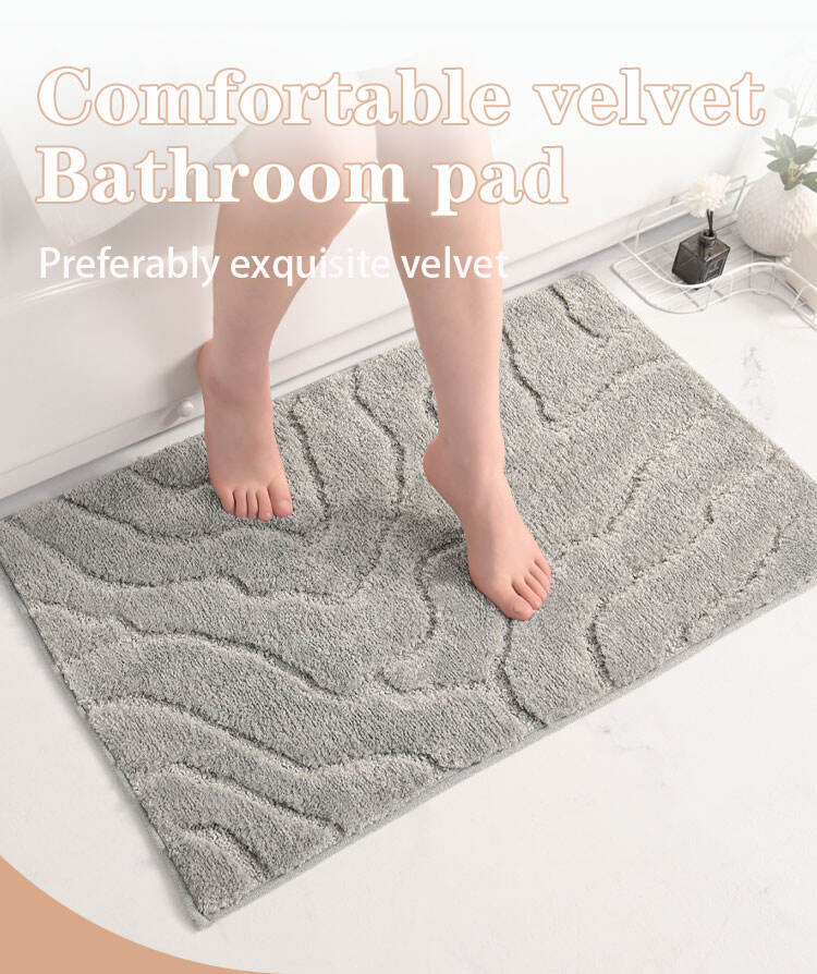  50*80cm Bathroom Water Absorbent Rug Set Door Mats Floor Mat Kitchen Cart Anti Water Absorb Shower Bath Mat details