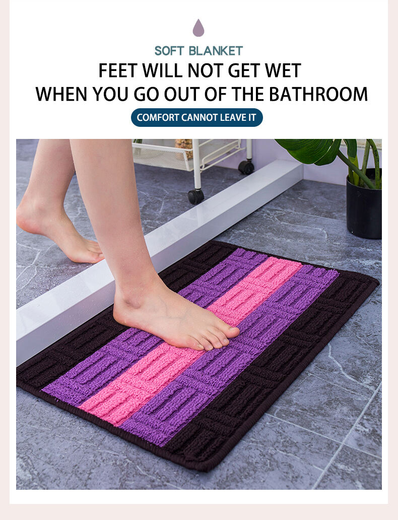 Dust Control Home 100% polyester Curly process floor mat TPR backing indoor and outdoor kitchen bathroom door mat details