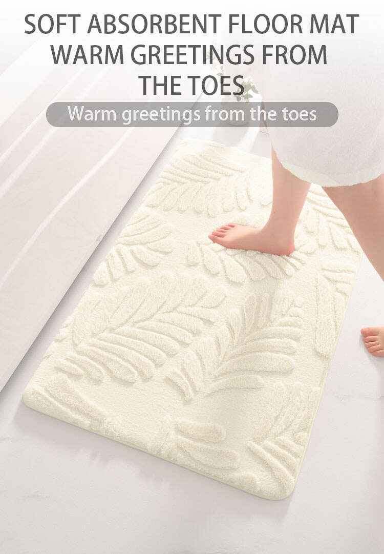 Floor Mat Non Slip Bath Mat Soft And Water Absorbent Rug Machine Washable Plush Mat for Bathroom Laundry Room and Living manufacture