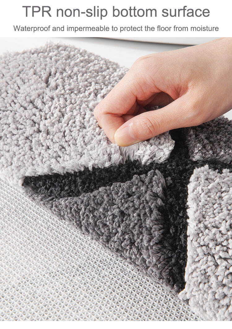 2023 New Products Bathroom Soft microfiber bath mat anti slip custom super absorbent bath rugs supplier