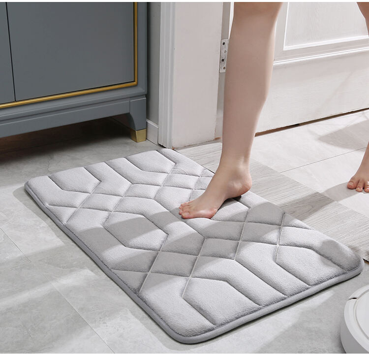 YFL bath mats non slip High Frequency Customized Absorbent bedroom Kitchen Bathroom Floor Mat supplier