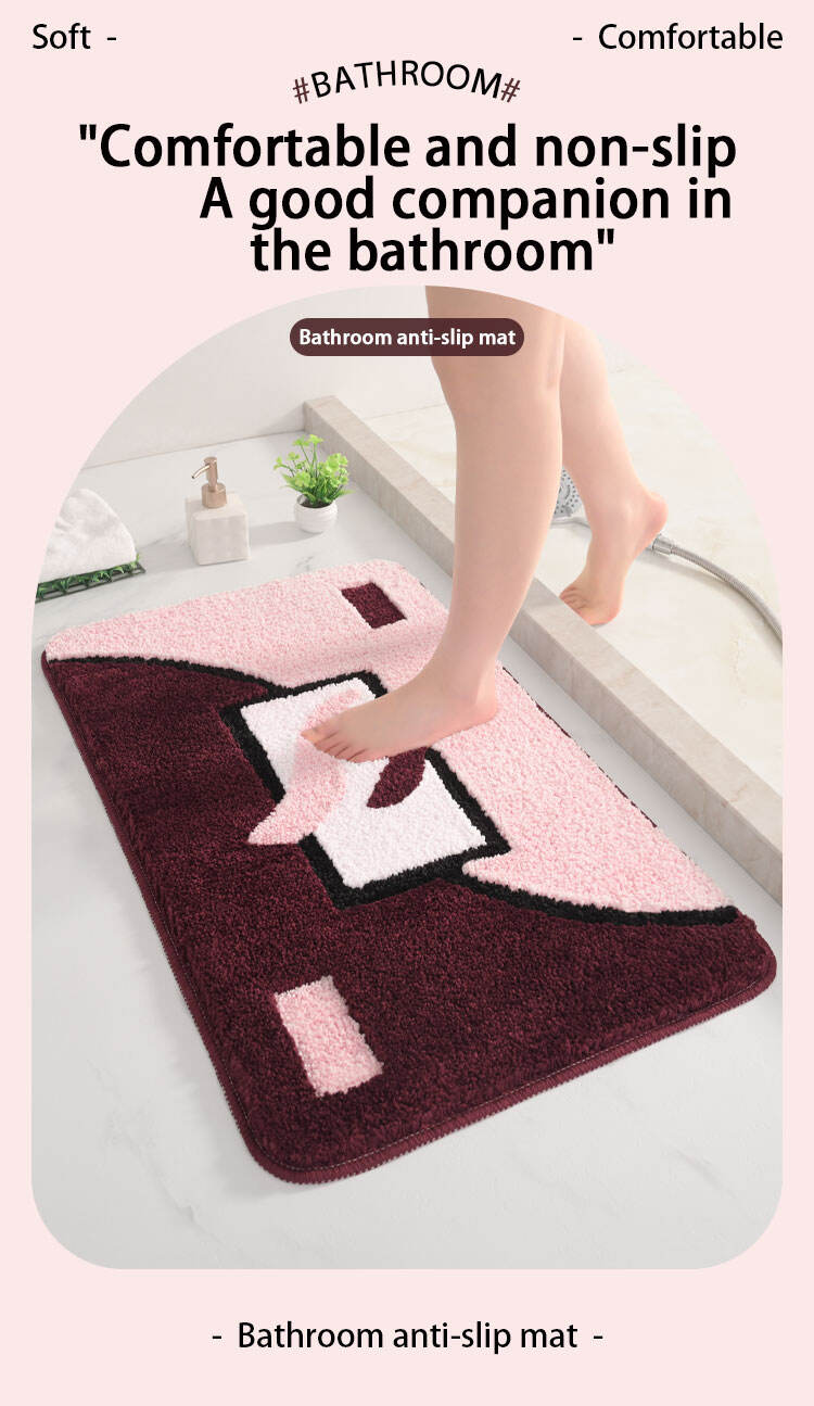  Custom Shaggy Microfiber Bathroom Mat For Bath Children Quick Dry Bath Mat Soft Luxury Hotel Door Carpet Shower Mat details