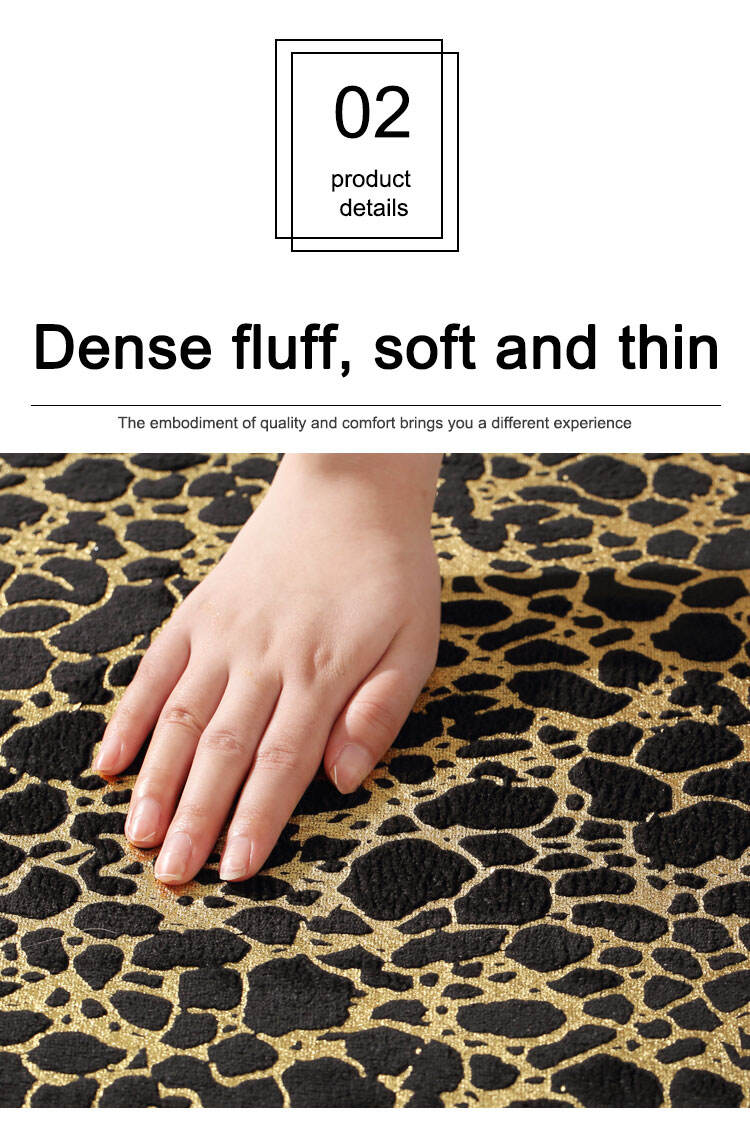 Short hair edge leopard breathable 1.5 cm memory foam absorbent non-slip PVC bottom  bathroom floor mats details