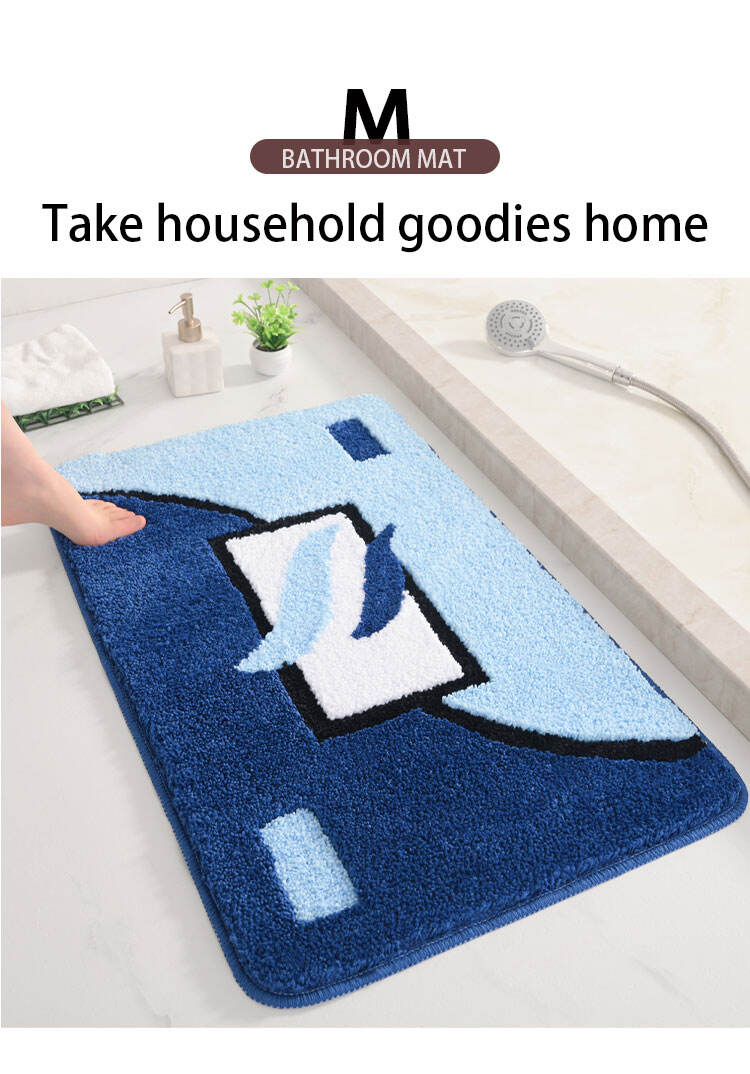  Custom Shaggy Microfiber Bathroom Mat For Bath Children Quick Dry Bath Mat Soft Luxury Hotel Door Carpet Shower Mat details