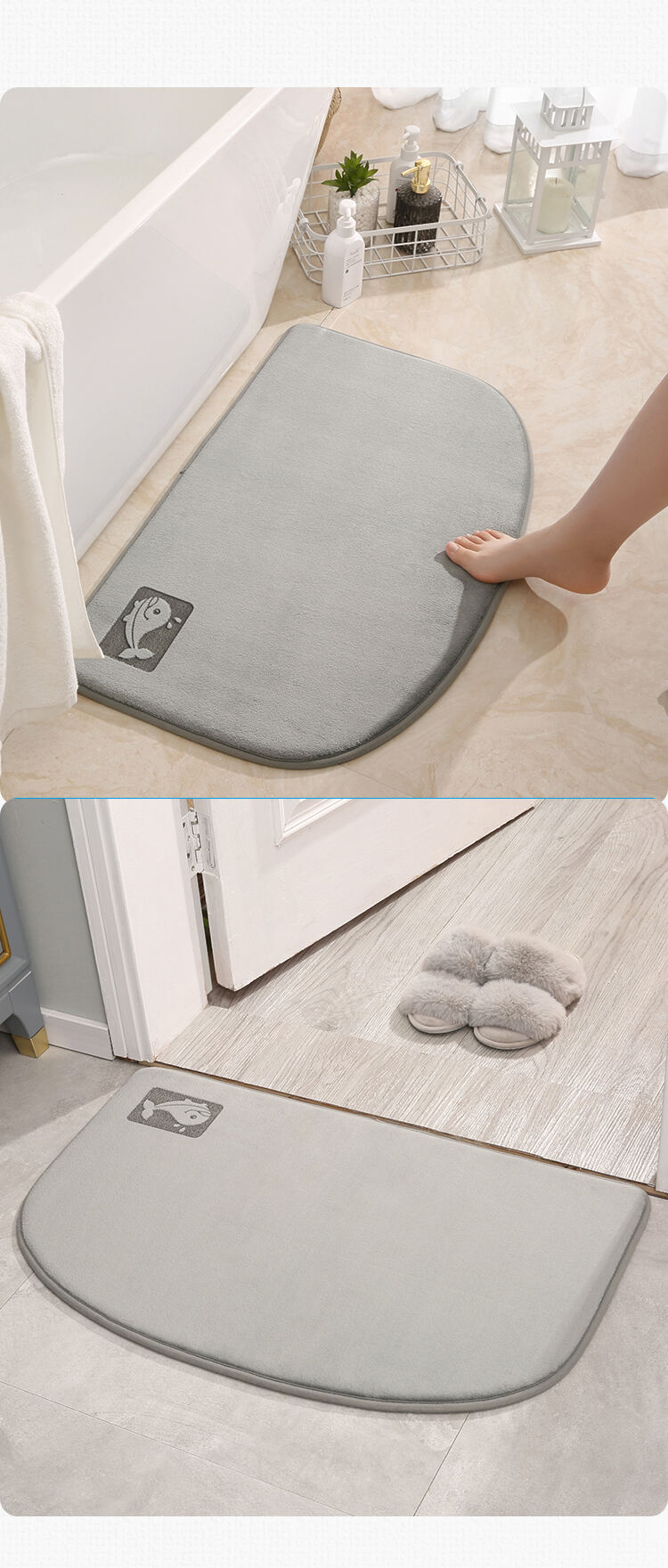 40*60cm Dirt Resistance Deluxe Memory Foam Mat Non-Slip Machine Washable Easy To Clean Up Quick Dry Bath Mat details