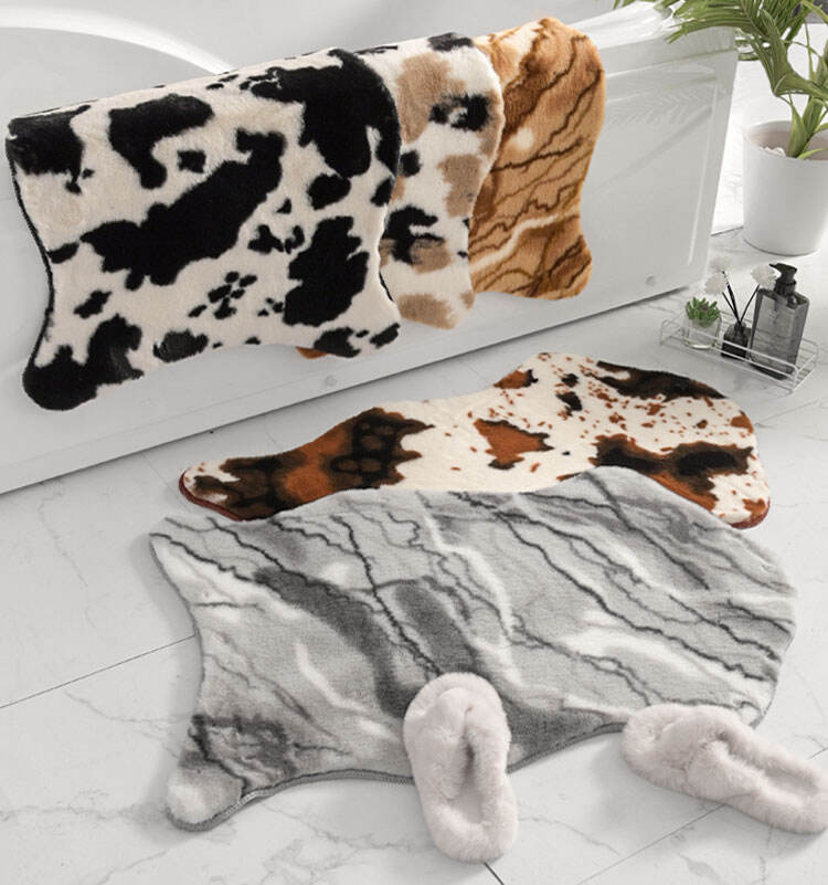 Customised Mat Comfortably Super Absorbent Floor Mat living room TPR Bottom fluffy Anti-Slip Area Bath Mat Faux Fur carpets rugs manufacture