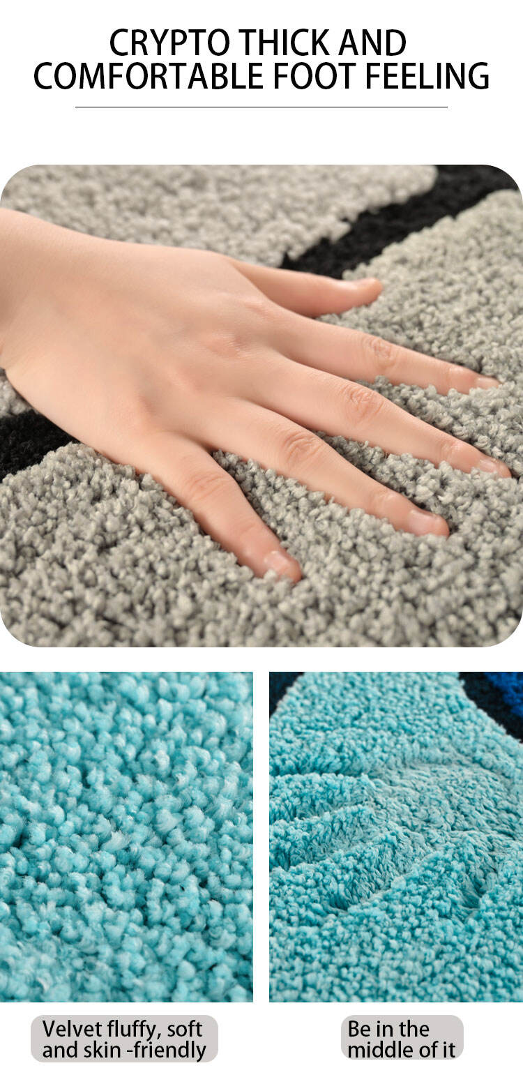 Custom Fluffy Leaf Shape Microfiber Shower Carpet Quick Dry Microfiber Tufted Bath Rug Non Slip Bath Mats manufacture