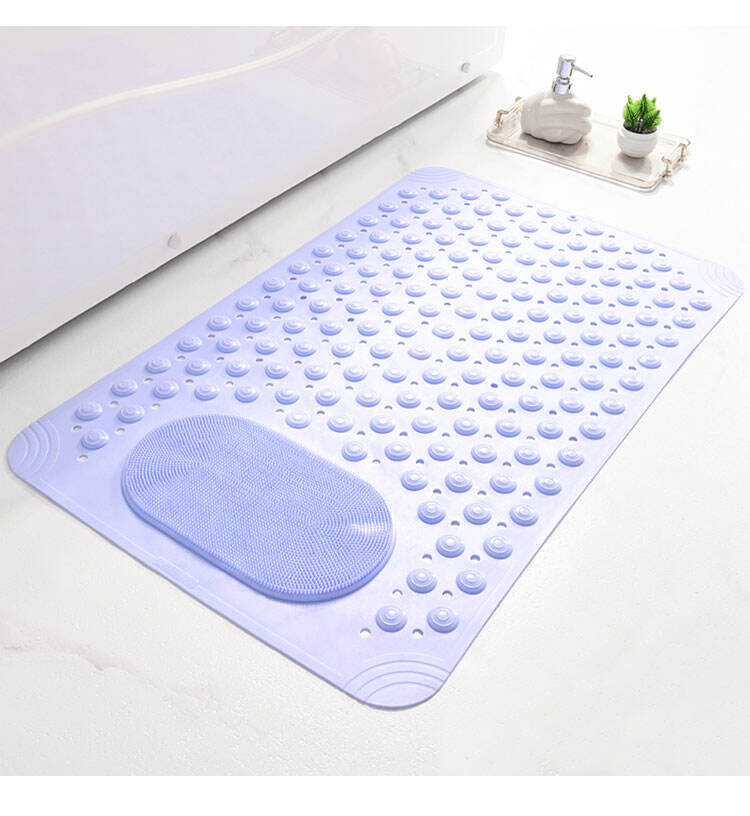 YFL Anti-Slip Massage Bathroom Bath Tub Mats with Suction Cup and Drain Hole Quick Drying Shower Floor Mat factory