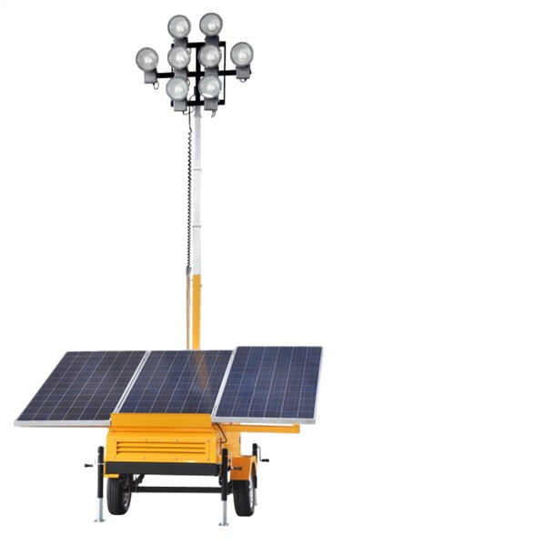 Versatile and Portable Solar Hybrid Lighting Tower for Various Applications