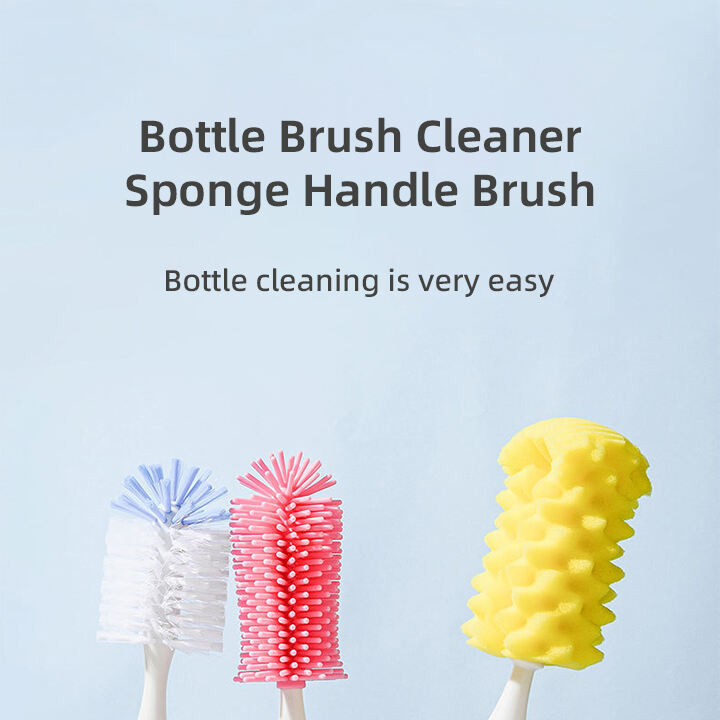 Manufacturer Eco-friendly Silicone Bottle Cup Cleaning Brush Set with Strong Suction Straw Nipple Cleaner Brush factory
