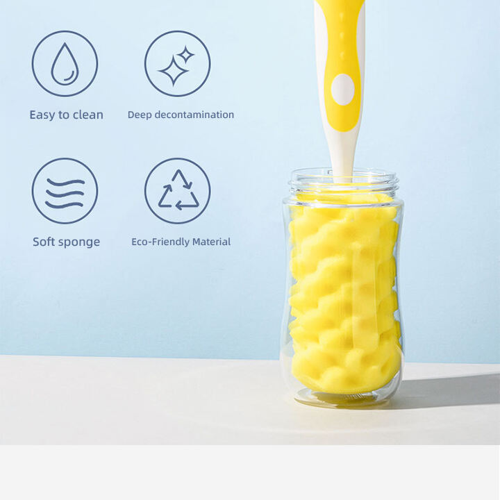 Manufacturer Eco-friendly Silicone Bottle Cup Cleaning Brush Set with Strong Suction Straw Nipple Cleaner Brush details