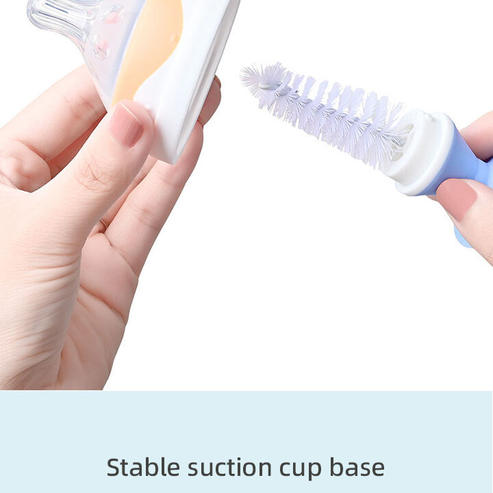 Manufacturer Eco-friendly Silicone Bottle Cup Cleaning Brush Set with Strong Suction Straw Nipple Cleaner Brush manufacture