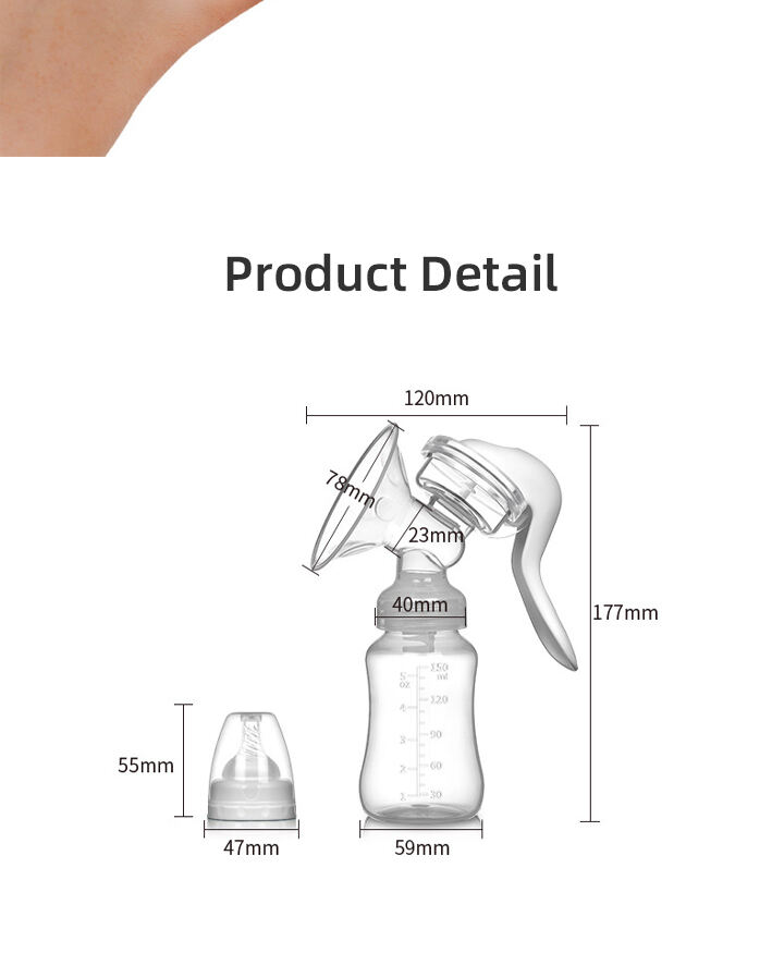 Factory Price Eco-friendly Manual Breast Pump with Packaging Box BPA Free Silicone Hand  Breast Pump for Baby Breast Feeding supplier