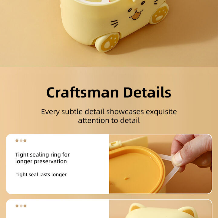 Wholesale Stocks BPA Free Animal Shape Baby Food Grade Plastic Milk Powder Dispenser Kids Food Snacks Storage Container Box factory