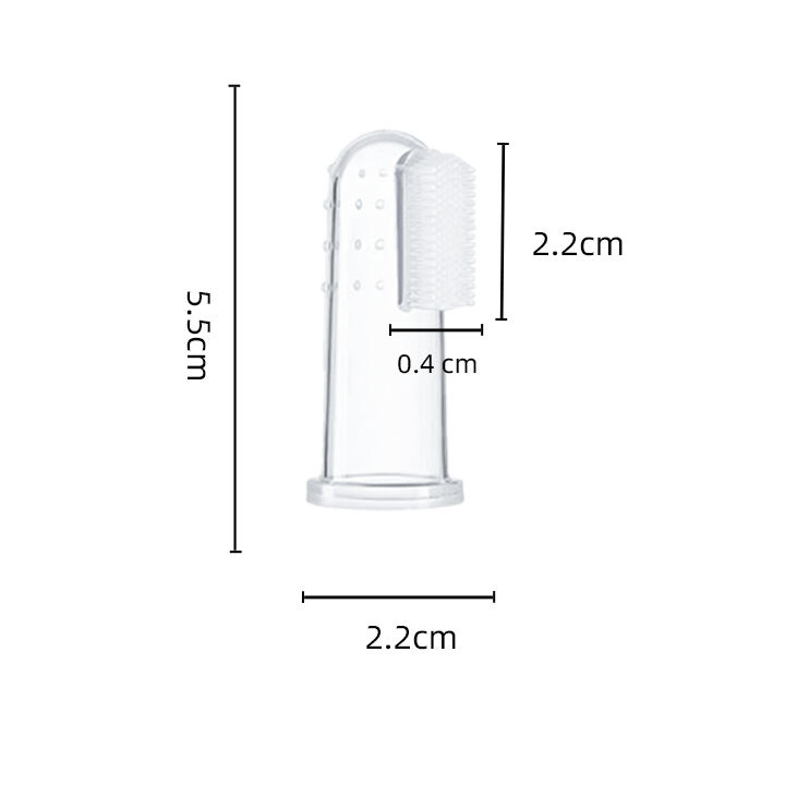 Transparent Baby Finger Toothbrush Silicone Finger Cover Baby Teething Oral Cleaning Tooth Brush BPA Free Baby Finger Toothbrush factory