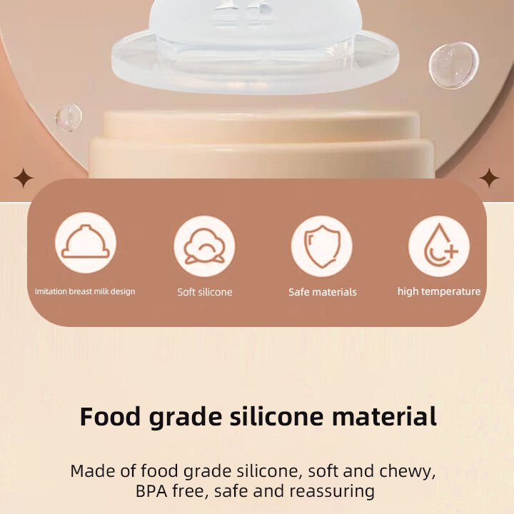 Factory Price BPA-Free Breast Milk Feeding Bottle Nipple Wide Neck Silicone and Latex Baby Nipple for Infant Feeding manufacture