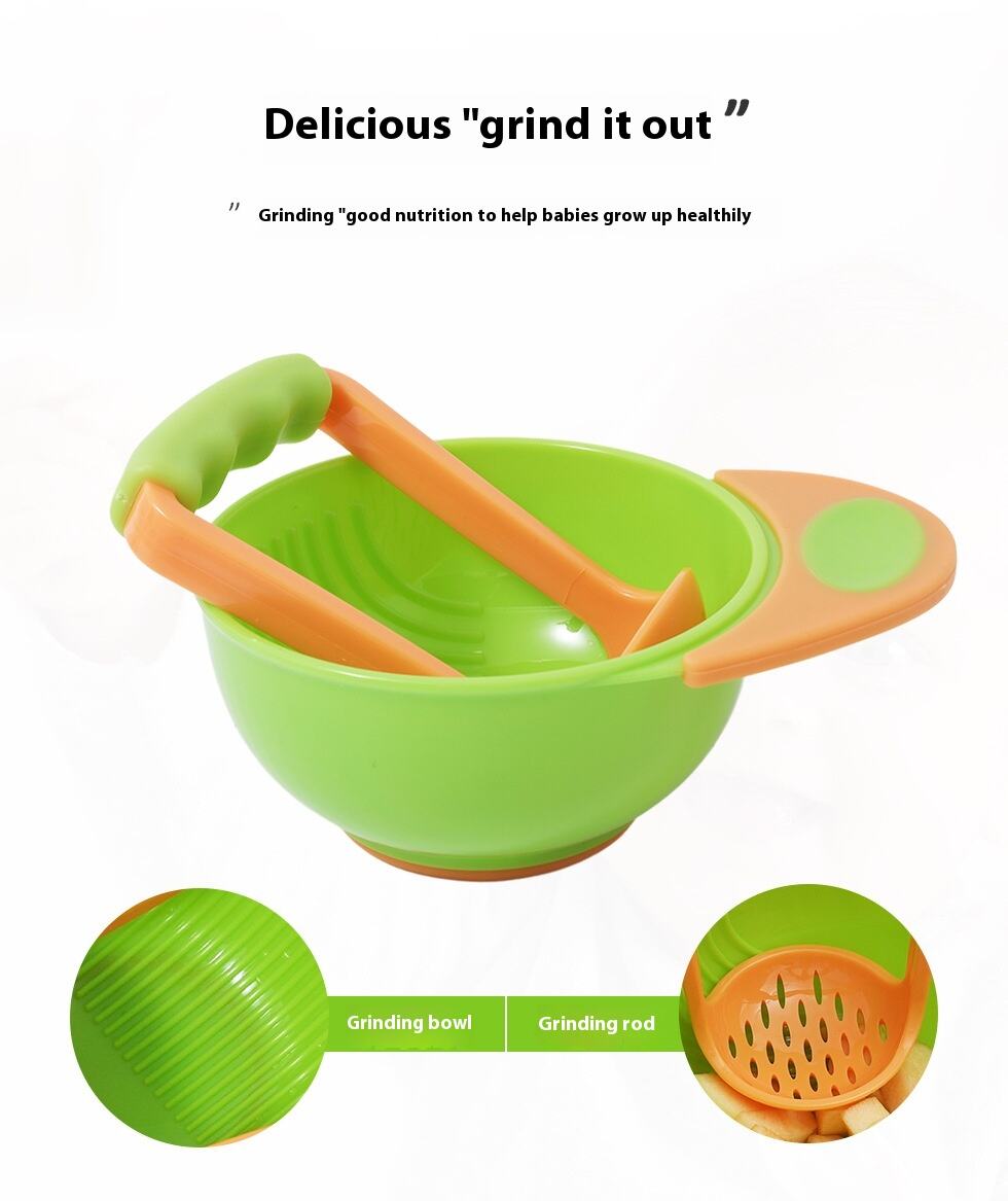 Two-Piece Manual Baby Food Grinder Set Complementary Grinding Bowl for Fruits and Puree for Children's Conditioner supplier