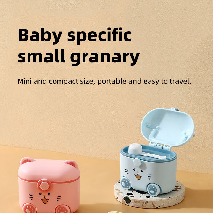 Wholesale Stocks BPA Free Animal Shape Baby Food Grade Plastic Milk Powder Dispenser Kids Food Snacks Storage Container Box factory