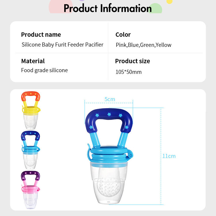 Wholesale Eco-Friendly Non-Toxic Infant Baby Feeding Toy Different Size Frucht Schnuller Silicone Pacifier Animal Baby Feeder manufacture