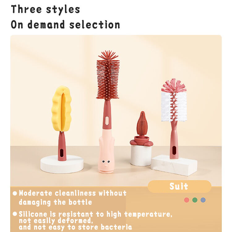 Factory Price Eco-friendly Bottle Cup Cleaning Nylon Brush Nipple Bottle Cleaner Brush manufacture