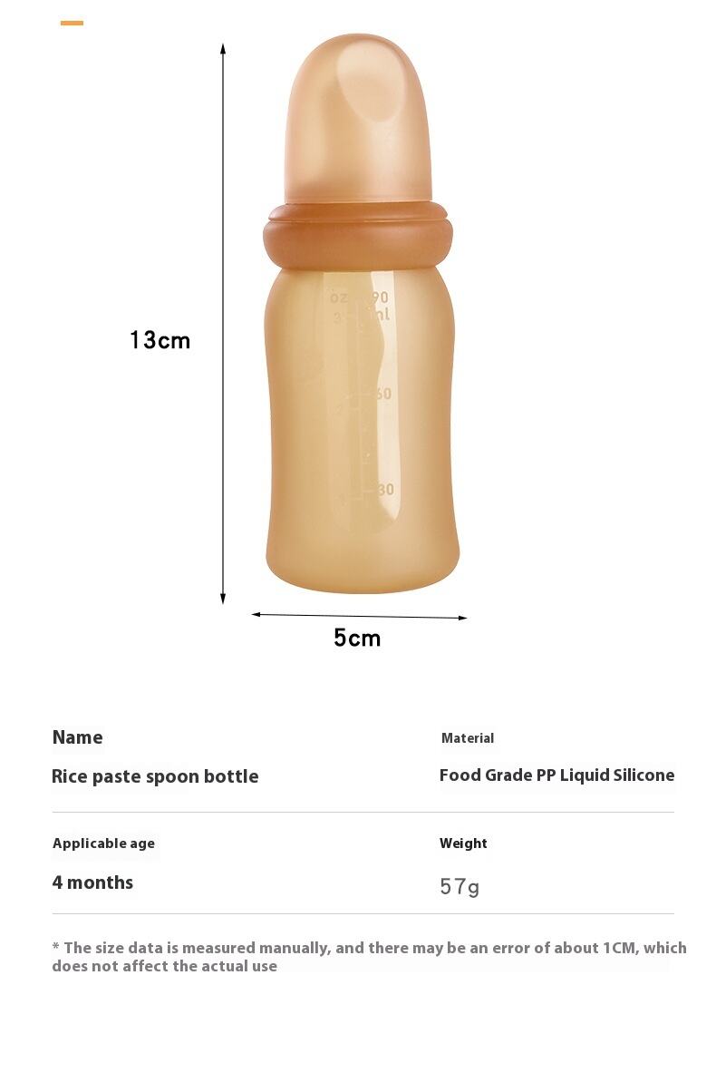 BPA Free Baby Food Supplement Spoon Rice Paste and Flour Squeezer Newborn Silicone Bottle Feeding Tool supplier