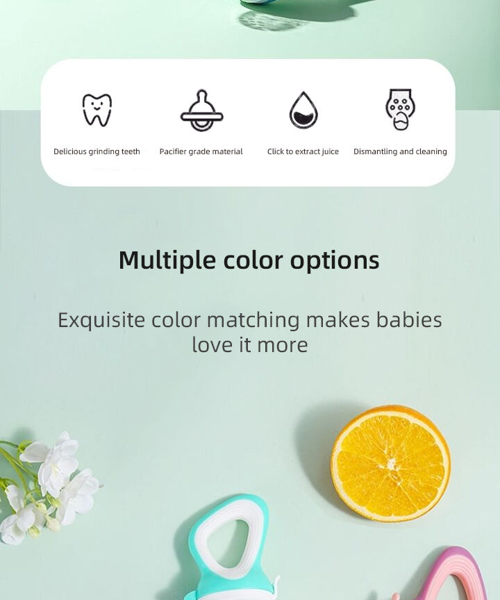 Wholesale BPA Free Free Sample Baby Silicone Food Fruit Feeder Pacifier Baby Feeding Pacifier factory