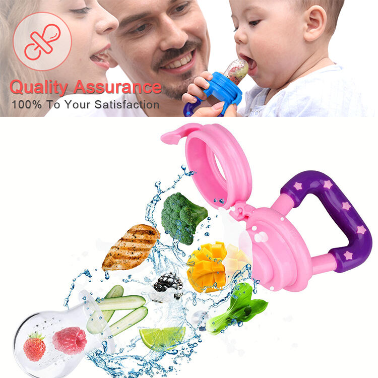 Wholesale Eco-Friendly Non-Toxic Infant Baby Feeding Toy Different Size Frucht Schnuller Silicone Pacifier Animal Baby Feeder supplier