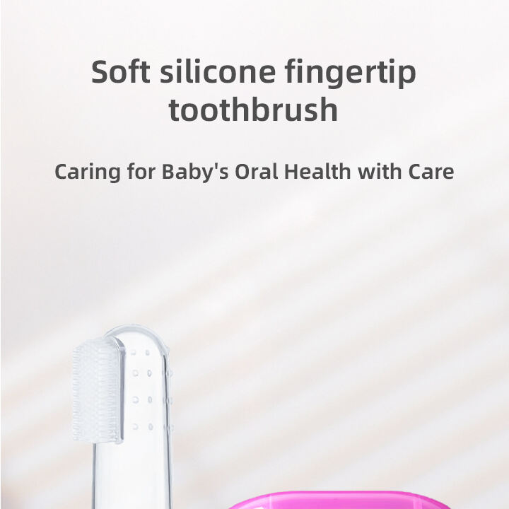 Transparent Baby Finger Toothbrush Silicone Finger Cover Baby Teething Oral Cleaning Tooth Brush BPA Free Baby Finger Toothbrush details