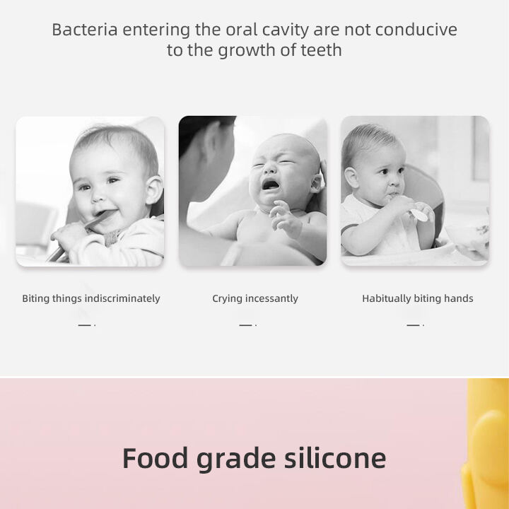 BPA Free Baby Silicone Training Toothbrush Teething Toys Food Grade Banana Baby Teether for Soothing Baby Gums supplier