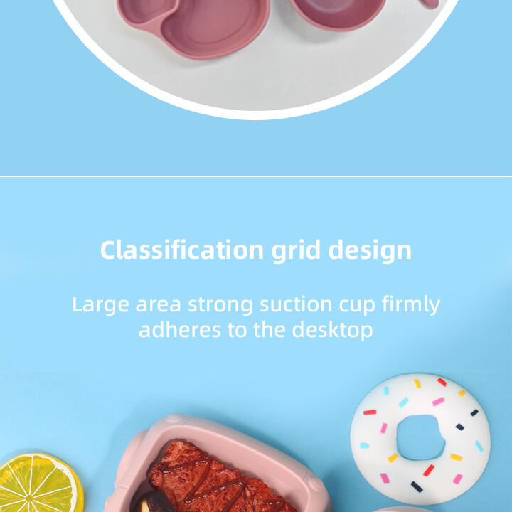 Wholesale Baby Tableware Set BPA-Free Food Grade Silicone with Customized Animal Pattern Waterproof Bibs Plate Spoon Bowl factory