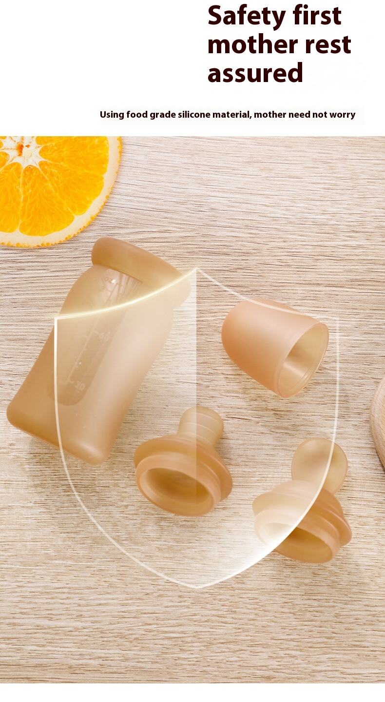 BPA Free Baby Food Supplement Spoon Rice Paste and Flour Squeezer Newborn Silicone Bottle Feeding Tool details