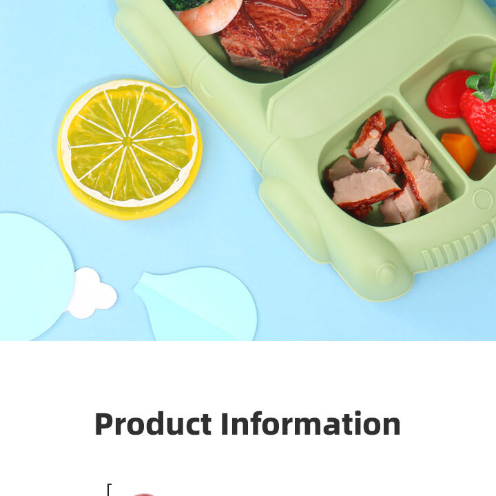 Wholesale Baby Tableware Set BPA-Free Food Grade Silicone with Customized Animal Pattern Waterproof Bibs Plate Spoon Bowl details