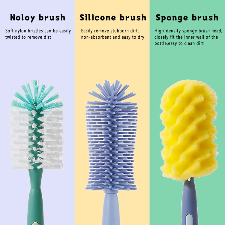 Factory Price Eco-friendly Bottle Cup Cleaning Nylon Brush Nipple Bottle Cleaner Brush supplier