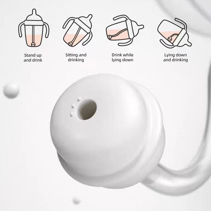 Manufacturer Price BPA Free Baby Silicone Feeding Bottle With Handle Custom Logo Wide Neck Milk Bottle Baby Feeding Product manufacture