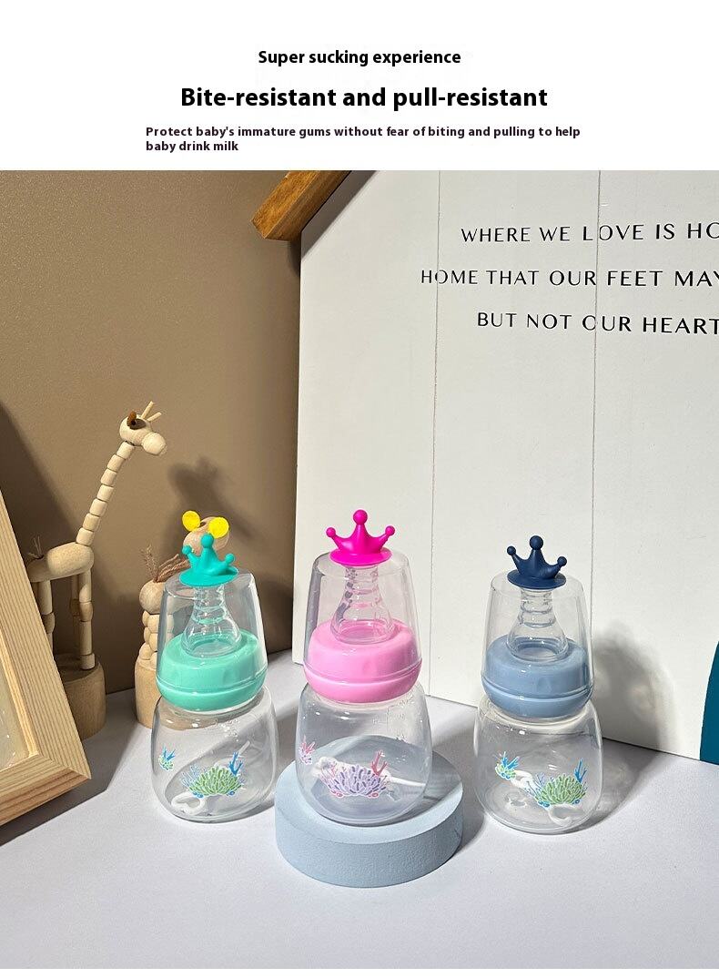 High-Grade Maternal Infant Supplies Four-Piece Wide Mouth Bottle Gift Box New Baby Anti-Flatulence Drop-Resistant PP Bottle details