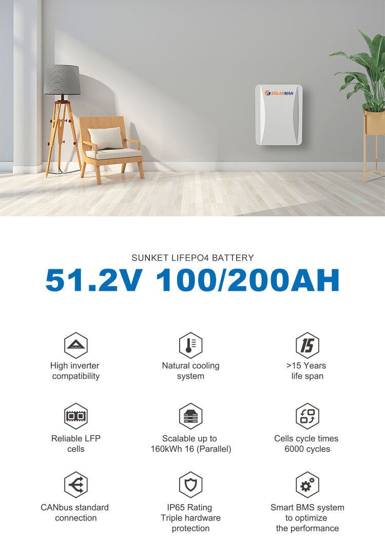 SOLARMAN LFP 5000 51.2 V 100 Ah w produkcji akumulatorów