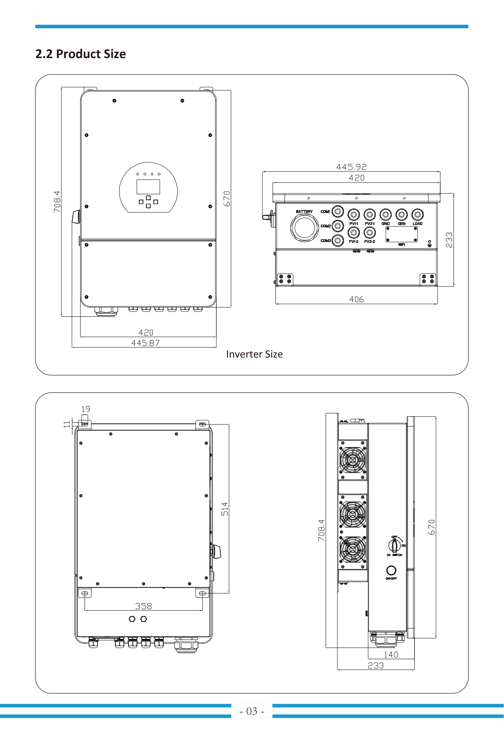 Hybrid solar inverter 48V split phase 240v details