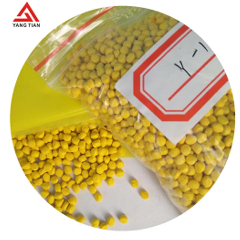 PP Sulphur Yellow Color Masterbatch Plastic Colorant Pigment Content 18% for Bag Film Pipe