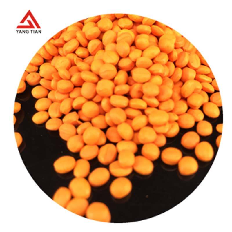 Y-8 Plastic masterbatch orange yellow color master batch for pp pe of plastic product shopping bags, casting film