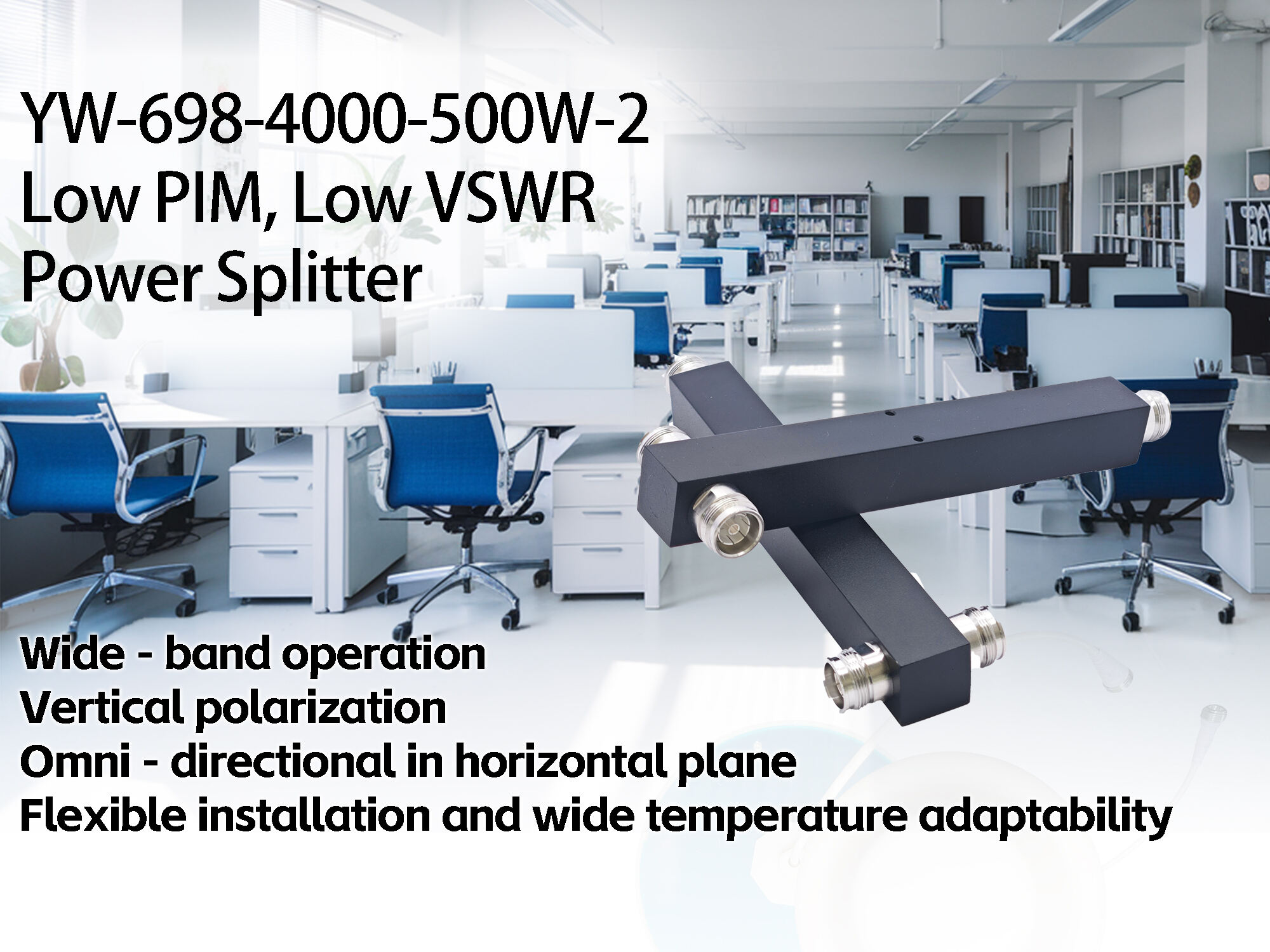 4.3-10 Female Connector 698-4000MHz 2 3 4 Way RF Power Splitter/Distributor Power Divider/Combiner RF Shields factory