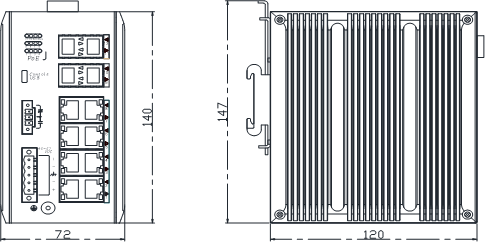 Cost-Effective 12-Port Fast Layer 2 Managed Industrial Ethernet Switch for Warehouse IoT Sensors factory