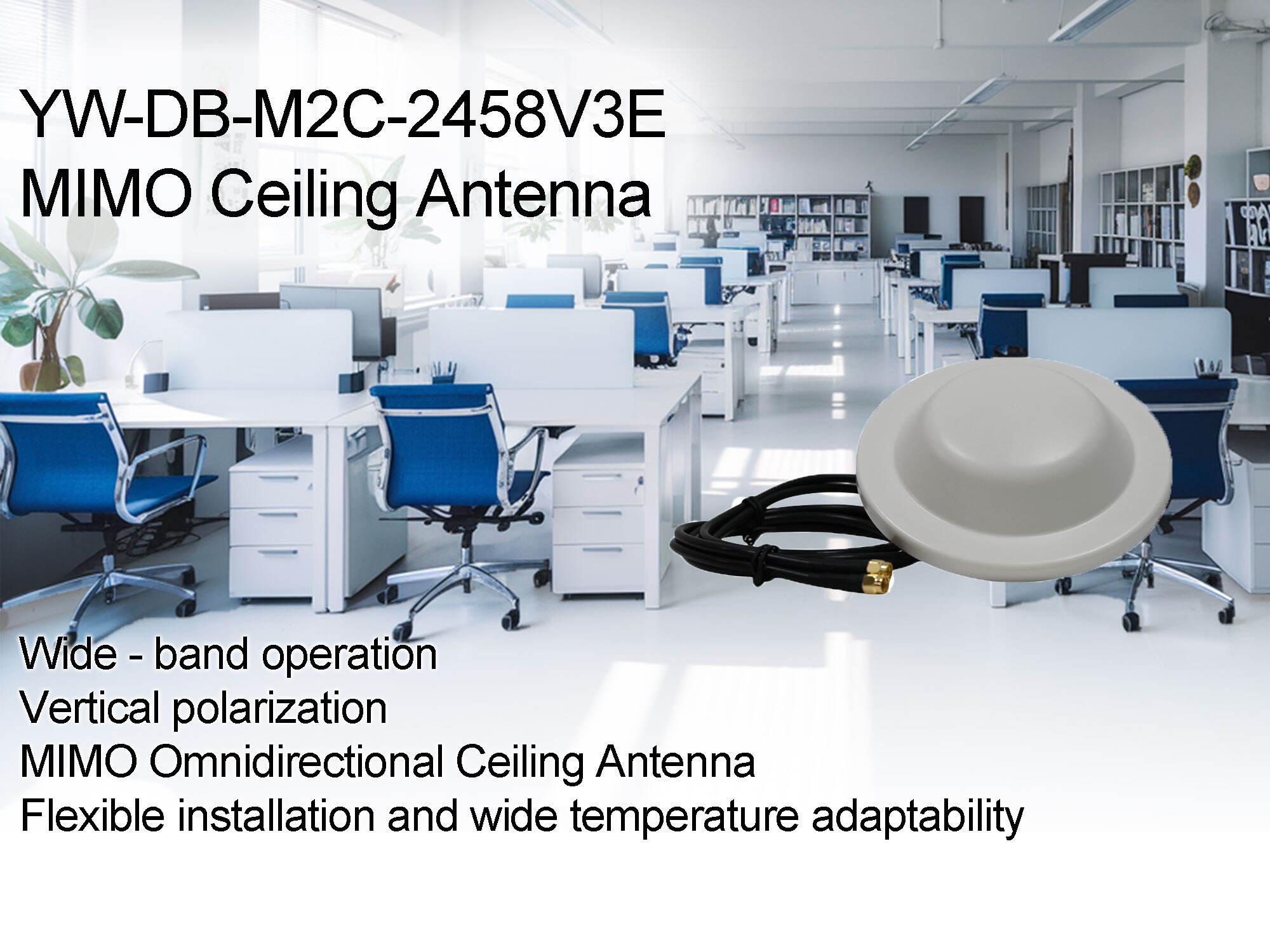 Dual-Band IP65 3dBi 5dBi Gain MIMO Ceiling Antenna for Hotel/Office WiFi Vertical Polarization manufacture