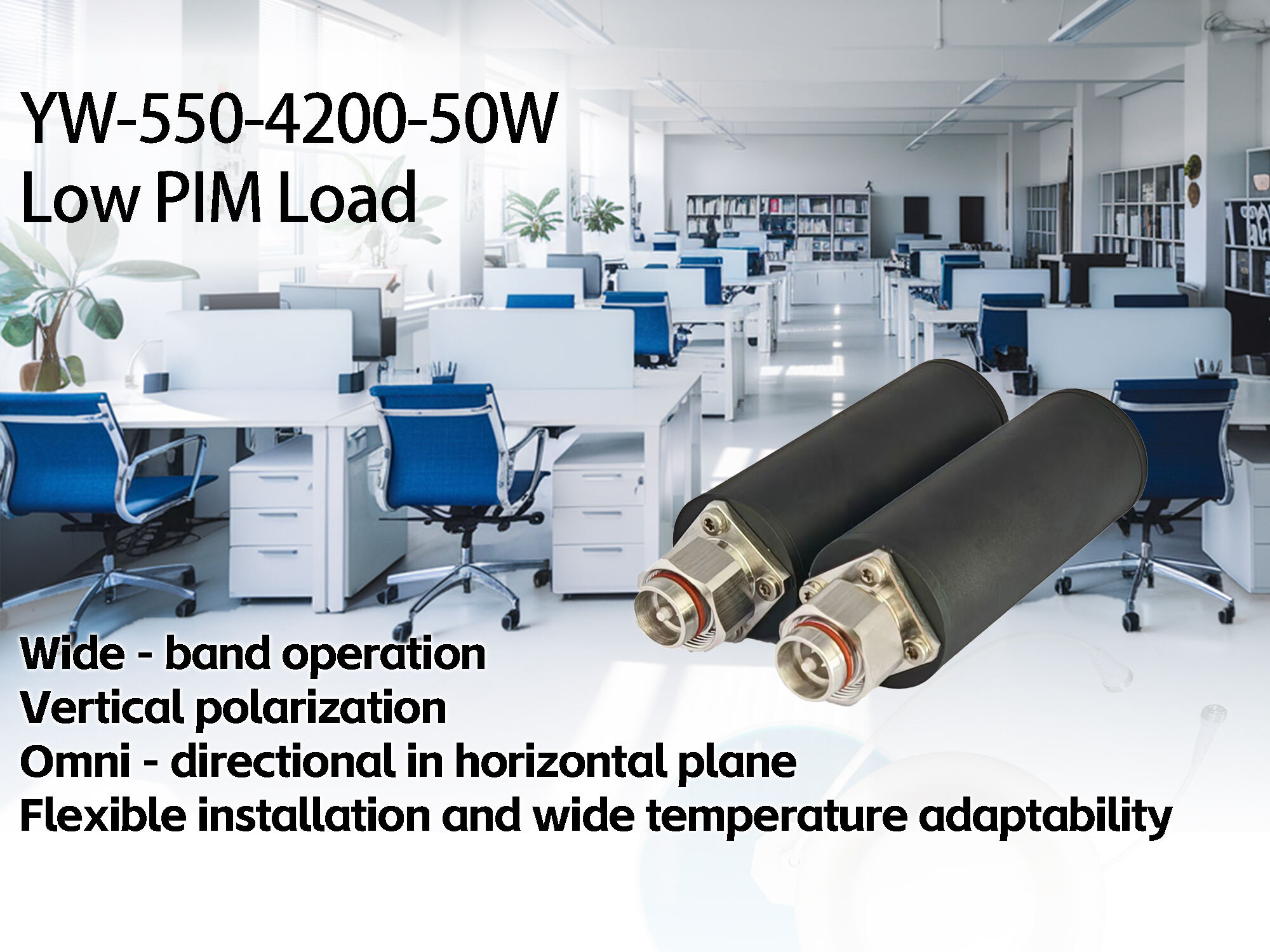 RF Passive Device Low PIM Dummy Load 50W DC 550-4200MHz 4.3-10 DIN Female(Male) Connector Telecom Parts High Quality Dummy Load details