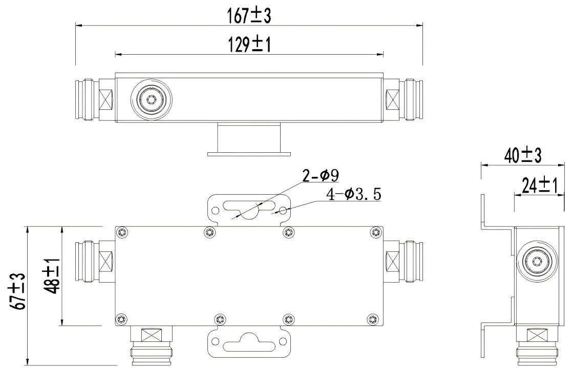 OEM Service Low Insert Loss Outdoor 698-3800mhz 4.3-10 Female -160dbc Rf Passive Directional Coupler details