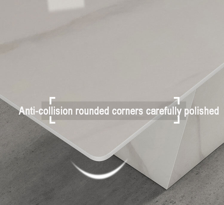 YDSTONE Modern Light Luxury Stainless Steel Dining Table Natural Custom Marble Top Rectangular Home Furniture Waterproof Feature details